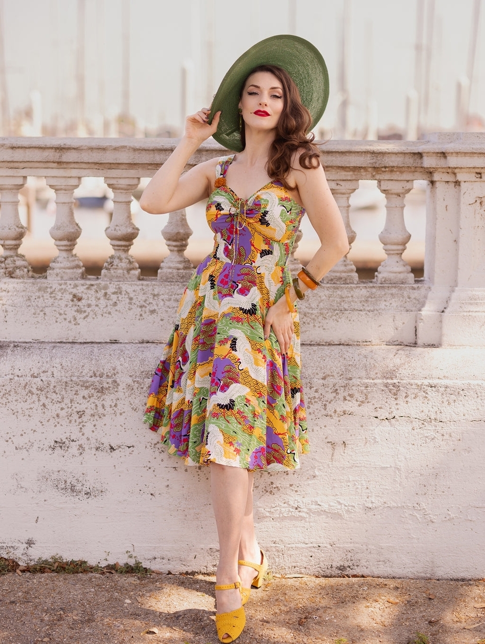 L'amour Tropical Cranes Dress